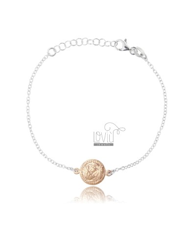 Rolo bracelet with coin mm...