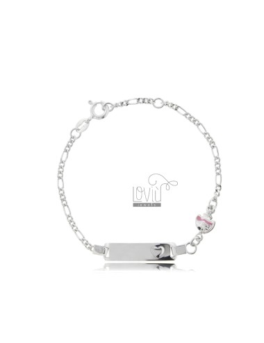 Figaro bracelet with plate...
