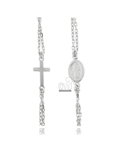 Rosary cable necklace with...