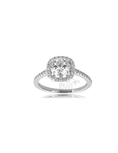 Square solitaire ring in...