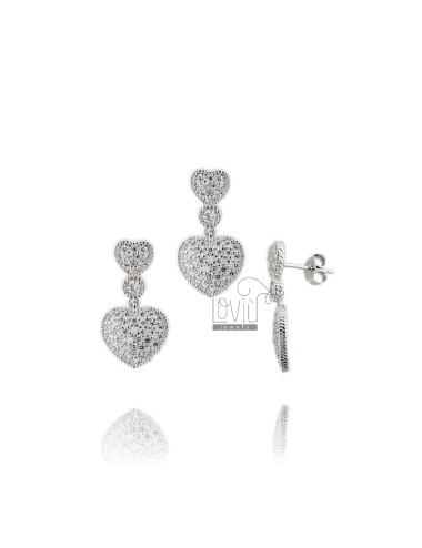 Earrings and heart pendant...