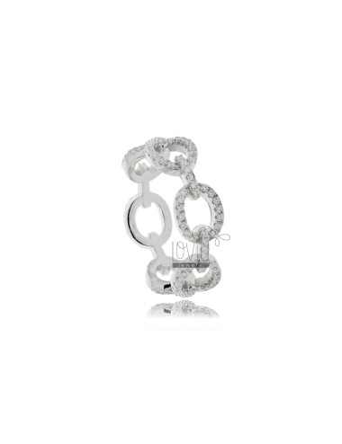 Chain ring with white...