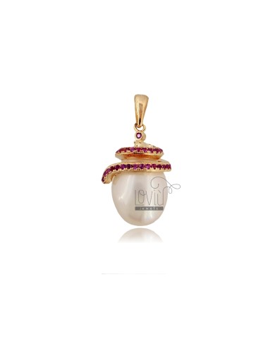 Pendant with drop pearl mm...