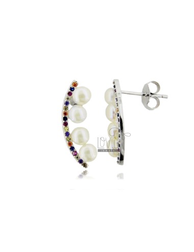 Comma earrings with pearls...