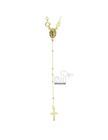 Cable rosary necklace with...