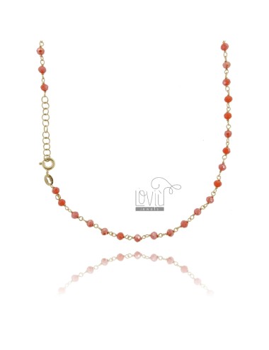 Necklace with coral stone...