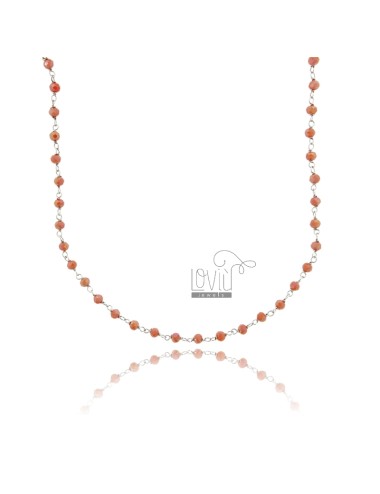 Necklace with coral stone...