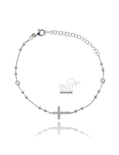 Rosary bracelet with cross...