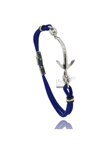 Bracelet in blue rope with...