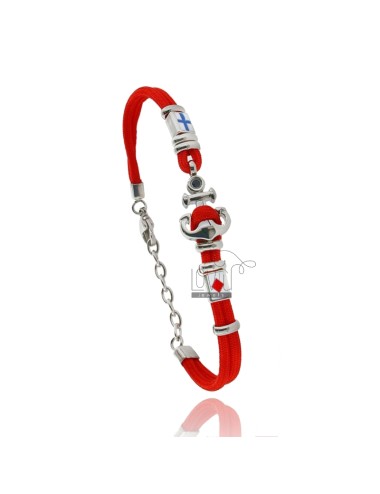 Red rope bracelet with...