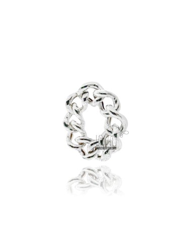 Curb ring mm 9 in silver...