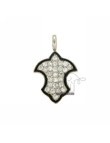 31x20 mm shield charm in ag...