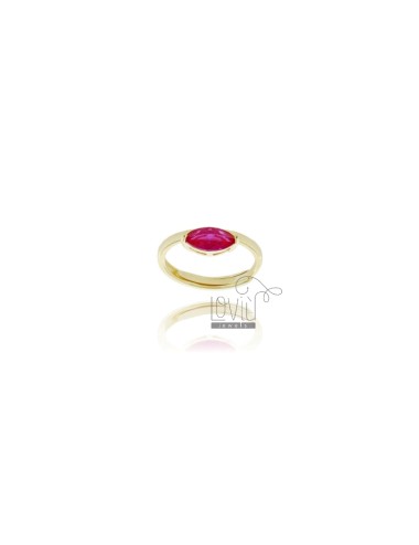 Ring with red zircon spool...