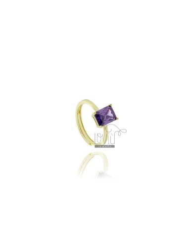 Ring with purple zircon...