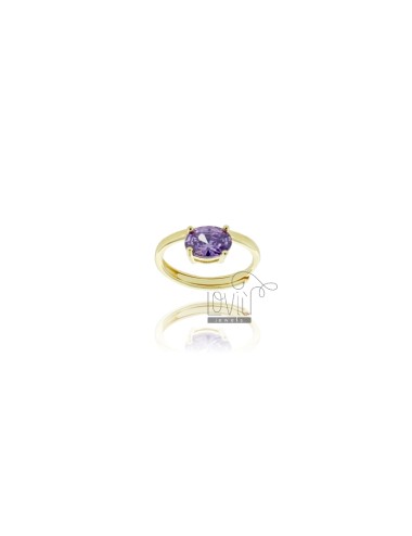 Ring with zircon purple...