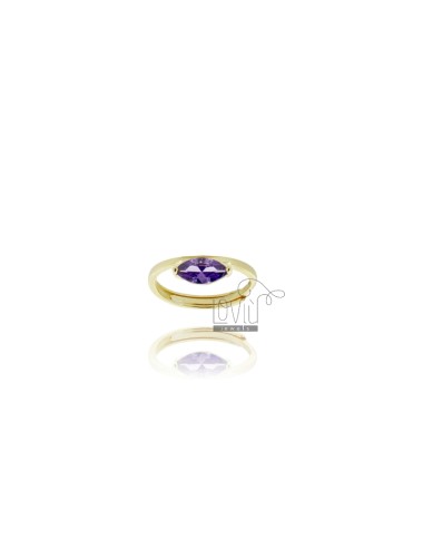 Ring with purple zircon...