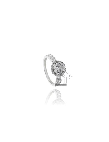 Solitaire ring in silver...