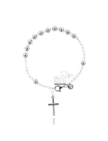 Rosary bracelet with smooth...
