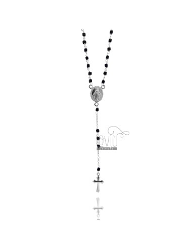 Rosary necklace with square...