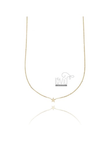 Rolo necklace with stars in...