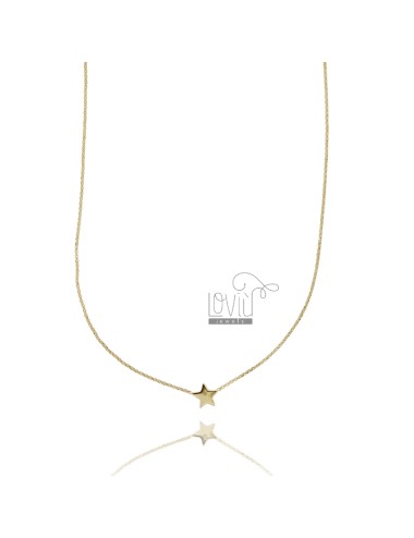 Rolo necklace with star in...