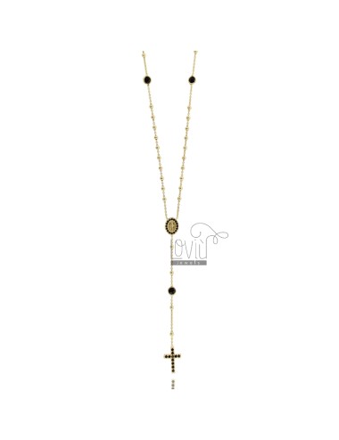 Collana rosario con croce,...