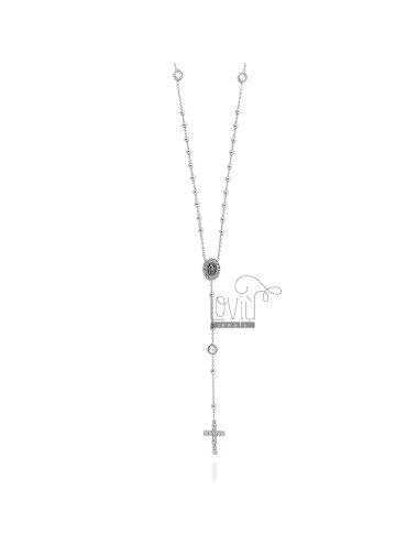 Rosary necklace with cross,...