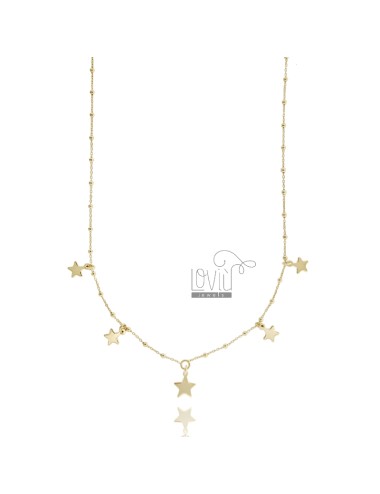 Cable necklace with stars...