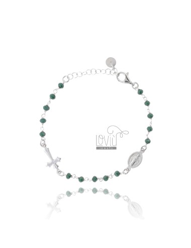 Round rosary bracelet with...