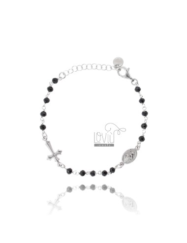 Round rosary bracelet with...