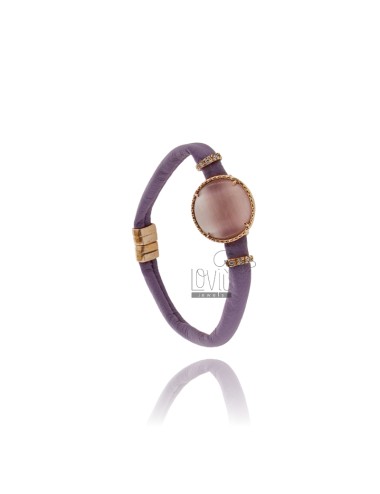 Bracelet in lilac leather,...