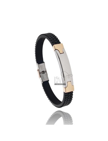 Bracelet with rubber plate...