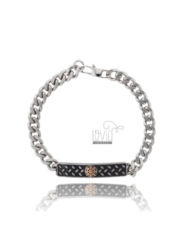 Curb bracelet with plate...