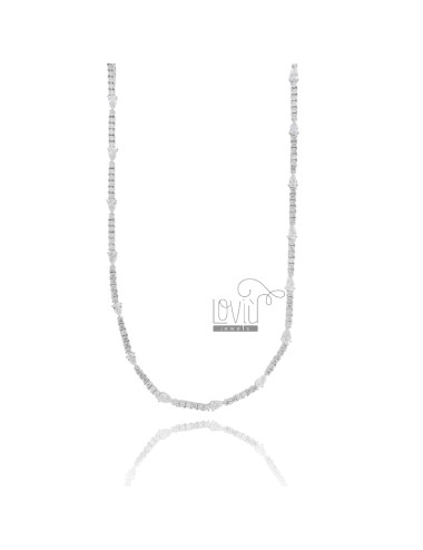 Tennis necklace in silver...