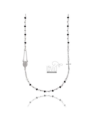 Steel round rosary necklace...