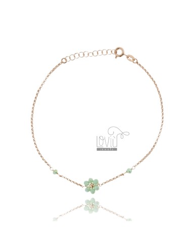 Anklet with flowers and...