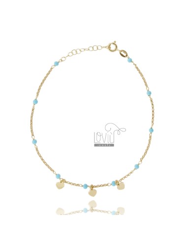 Anklet with hearts and...