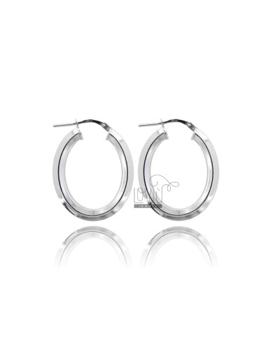 Oval hoop earrings mm 20x16...