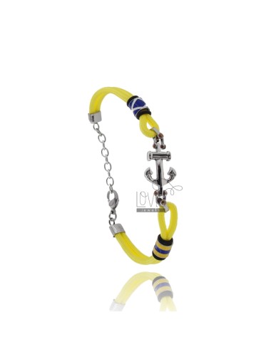 Bracelet in yellow rope and...