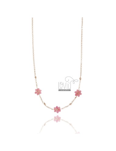 Rolo necklace flowers of...