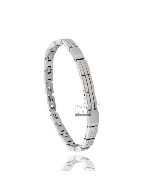 Two-tone steel bracelet and...