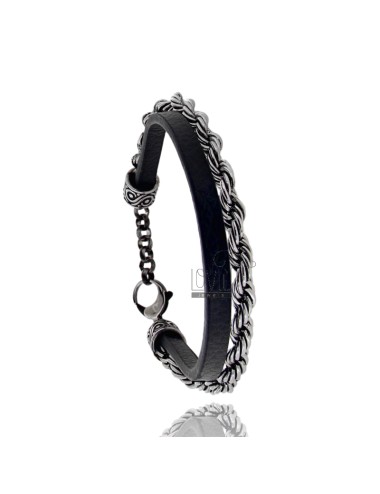 Rope and leather bracelet...