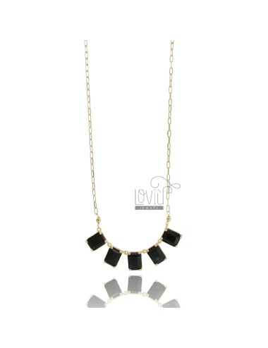 Necklace with 5 black...