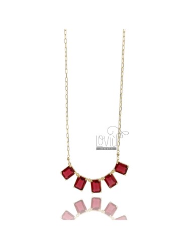 Necklace with 5 red...