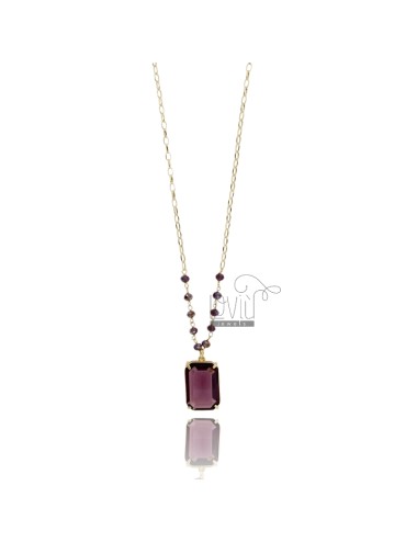 Necklace with purple stones...