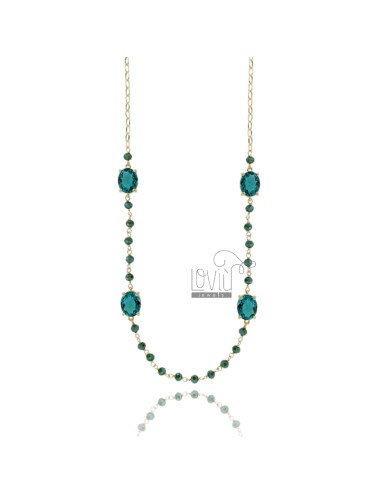 Necklace with green stones...