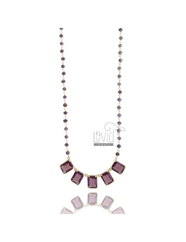 Necklace with 7 purple...