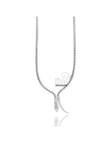 Snake necklace in silver...