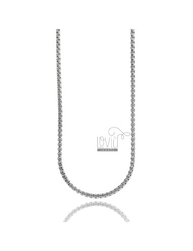 Steel rolo necklace 4 mm 55 cm