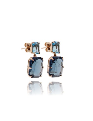 Earrings with light blue...